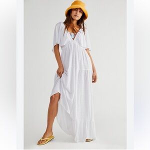 Free People La La Maxi in White small